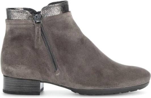 Gabor Velvet enkellaarsjes met comfort en stijl Beige Dames