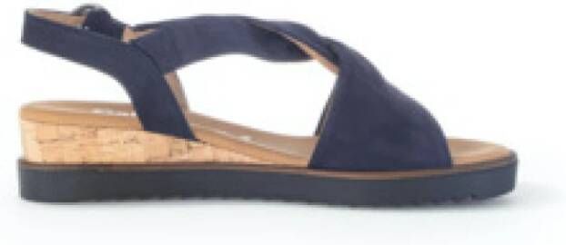 Gabor Wig sandalen voor dames in effen kleur