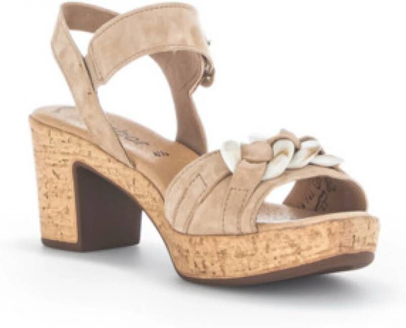 Gabor Wig sandalen voor dames in effen kleuren