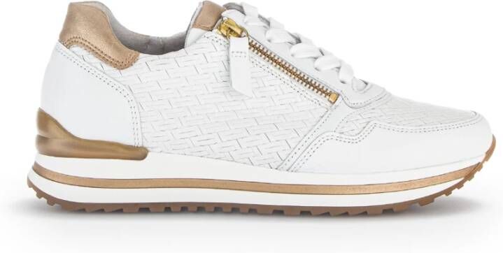 Gabor Wit Goud Leren Sport Basket Multicolor Dames