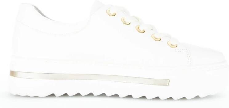 Gabor Witte Casual Veterschoenen White Dames