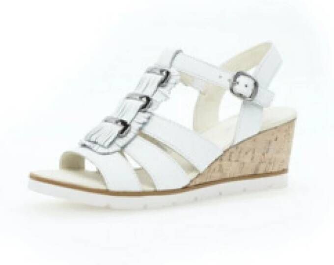 Gabor Witte dames sleehak sandalen