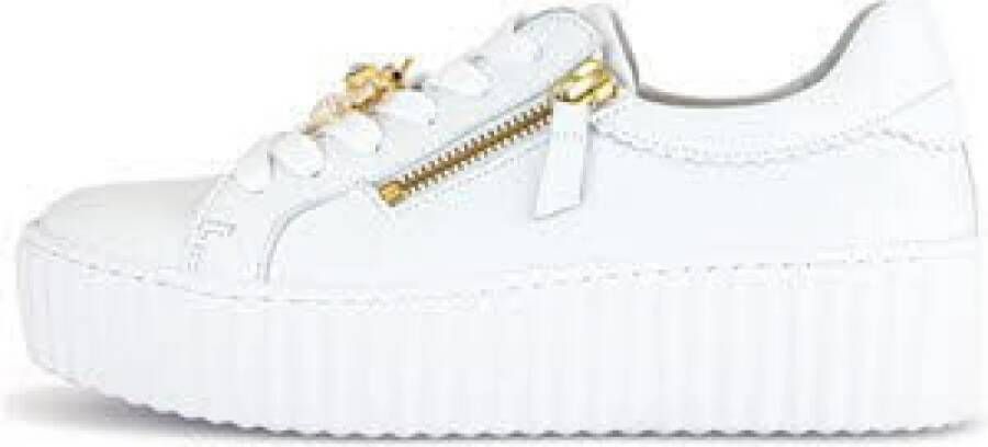 Gabor Witte Dames Sneaker Comfortabel en Stijlvol
