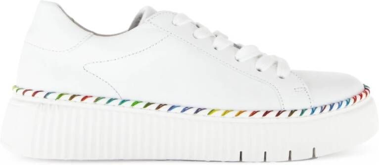 Gabor Plateausneakers vrijetijdsschoen lage schoen veterschoen met contrast-raamnaad