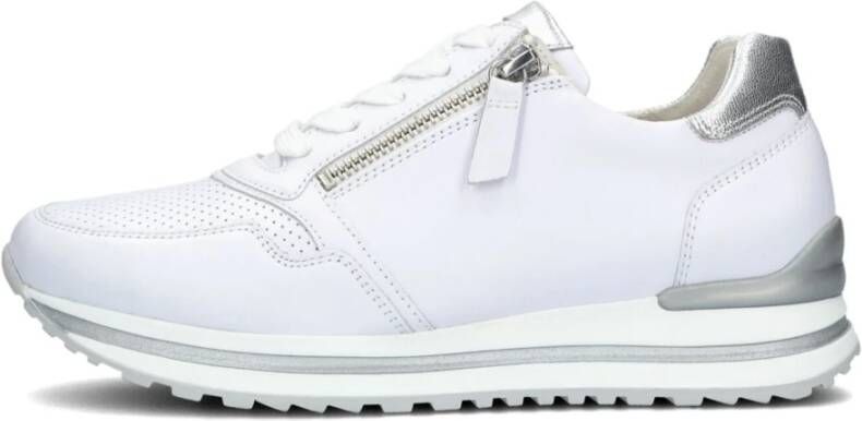 Gabor Sneakers met sleehak Turijn met zilverkleurige details vrijetijdsschoen lage schoen veterschoen - Foto 6