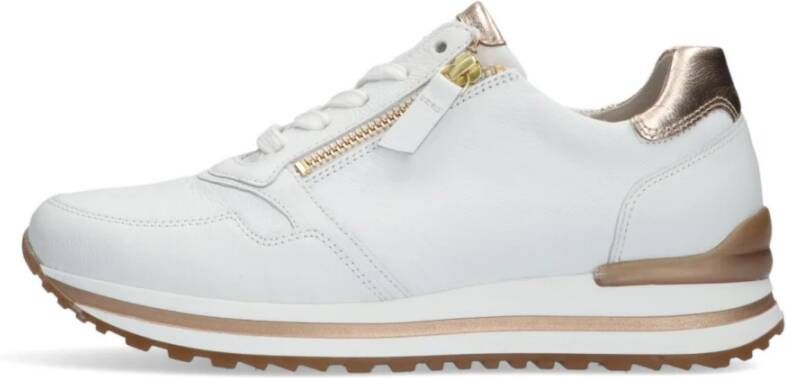 GABOR Lage Sneakers Dames 528 Maat: 43 Materiaal: Leer Kleur: Wit - Foto 2