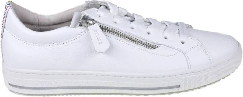 Gabor Witte Leren Dames Sneaker Makkelijk aan te trekken White Dames