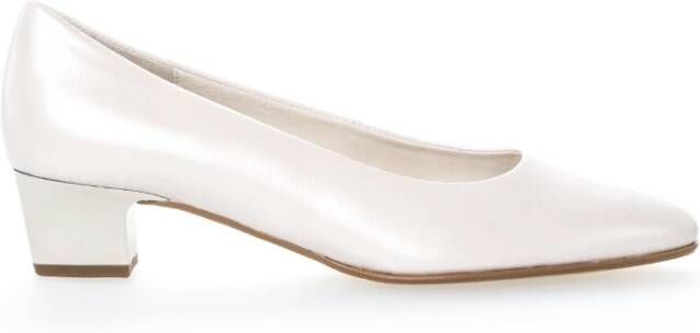 Gabor Witte Leren Klassieke Comfortabele Hakken White Dames