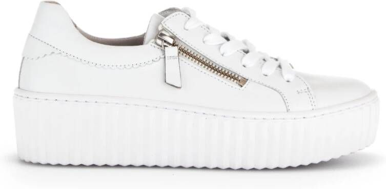 Gabor Witte Leren Moderne Sneakers White Dames