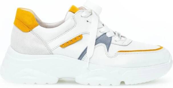 Gabor Witte Leren Sneakers White Dames