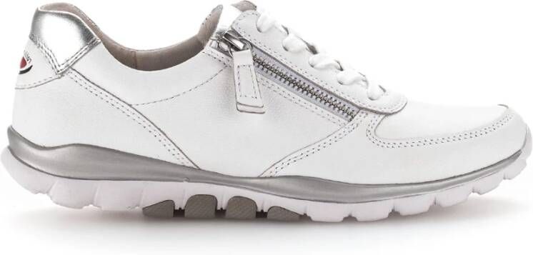 Gabor Witte leren sneakers White Dames
