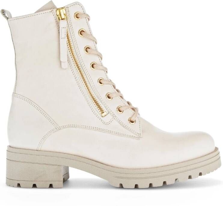 Gabor Enkellaarsjes Dames Laarzen Damesschoenen Leer 92.785 Gebroken wit - Foto 5