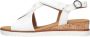 Gabor Witte leren sandalen met gekruiste bandjes - Thumbnail 3