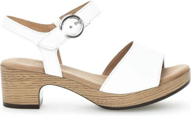 Gabor Witte damessandalen Stijlvolle optie