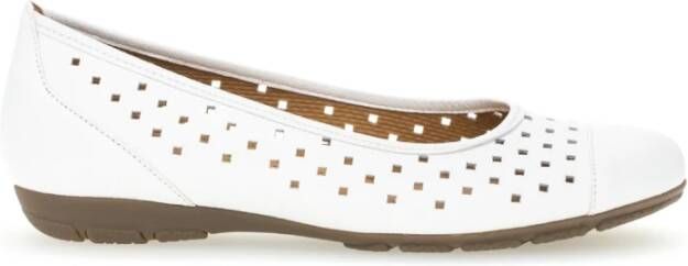Gabor Witte Zomer Ballerina Schoenen White Dames