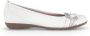 Gabor Witte Zilveren Leren Ballerina Schoenen White Dames - Thumbnail 2