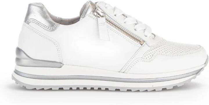 Gabor Witte Zilveren Leren Sport Basket Multicolor Dames - Foto 16