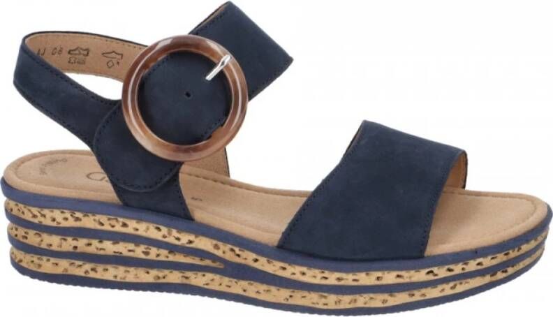 Gabor Blauwe Suède Sandalen met Beste Pasvorm Blue Dames - Foto 3