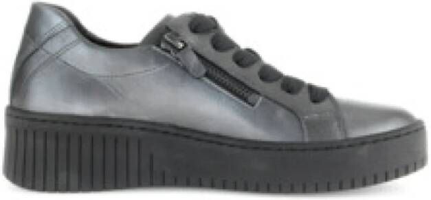 Gabor Zilveren Casual Veterschoen voor Dames