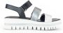Gabor Zilveren Leren Mix Sandalen Multicolor Dames - Thumbnail 2