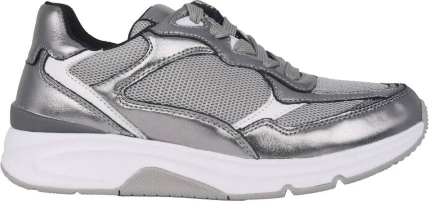 Gabor Zilveren Rollende Sneaker voor Vrouwen