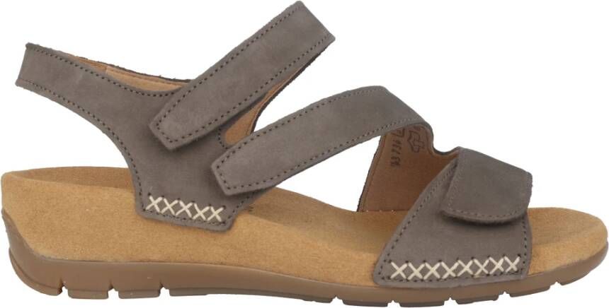 Gabor Sleehaksandaaltjes zomerschoen sandaal keilhak met contraststiksels - Foto 3