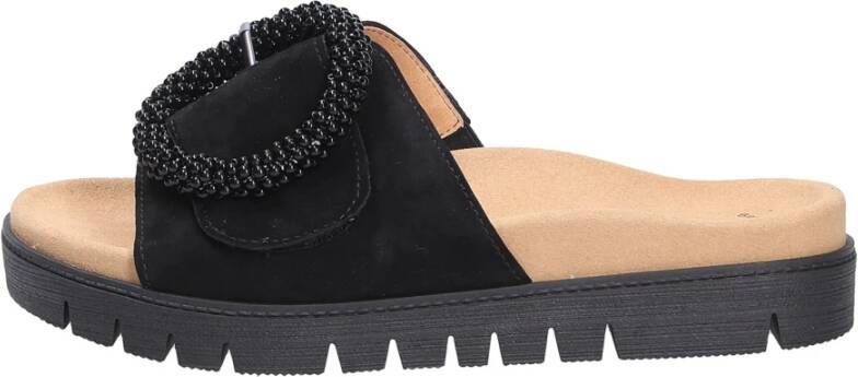 Gabor Slippers plateau zomerschoen slippers met sierparels aan de decoratieve gesp - Foto 5