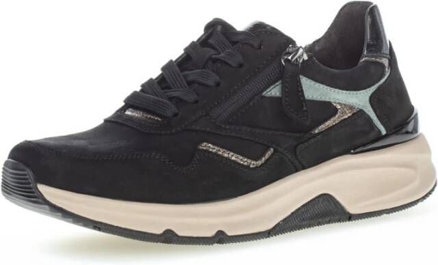 Gabor rollingsoft sensitive 96.896.87 dames rollende wandelsneaker zwart - Foto 2