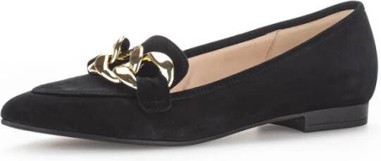 Gabor Zwarte Dames Ballerina's Elegante Instap Schoenen