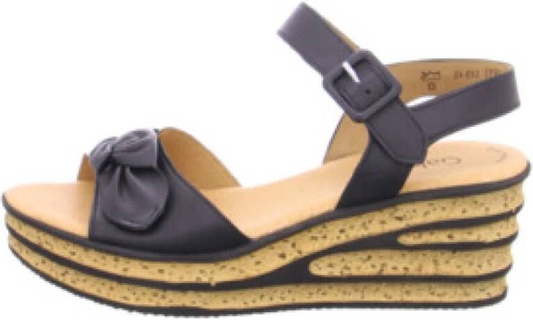 Gabor Zwarte dames sleehak sandalen