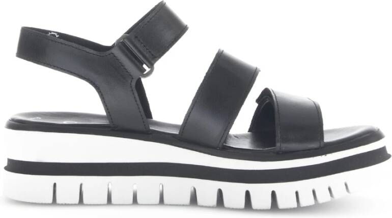 Gabor Zwarte Damessandaal Licht Comfortabel Black Dames