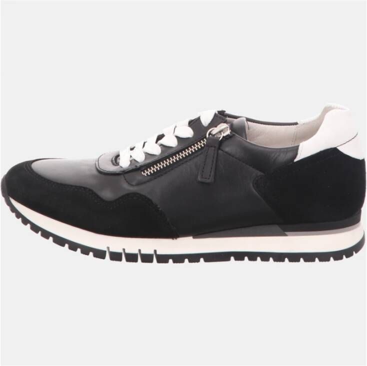 Gabor Zwarte damessneakers met vetersluiting - Foto 3