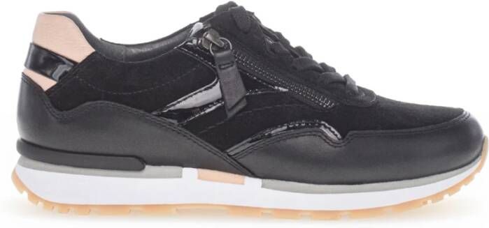 Gabor Zwarte en Roze Suède Sportmand Black Dames - Foto 5