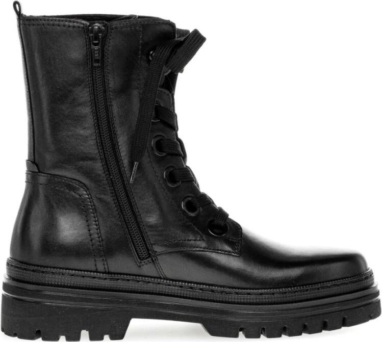 GABOR Veterboots Dames 721.1 5 Leer Zwart