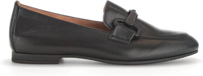 Gabor Zwarte gladleren loafers Black Dames