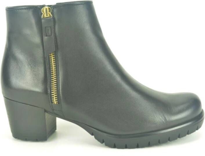 Gabor Zwarte laars met ritsdetail Black Dames