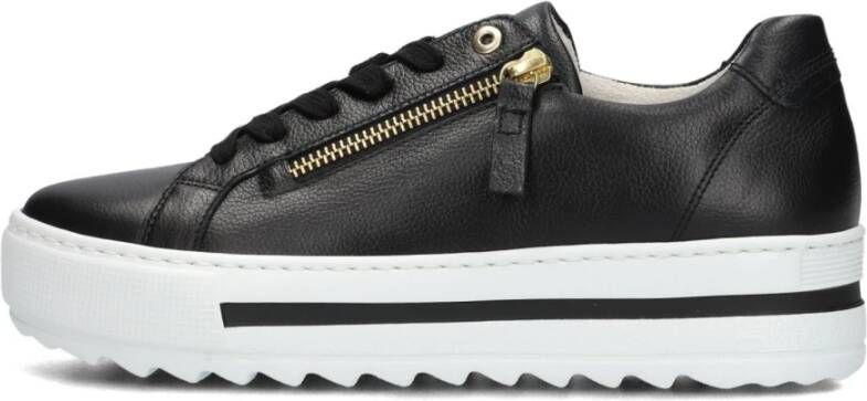 Gabor Zwarte Lage Sneaker 498 Comfort Collectie
