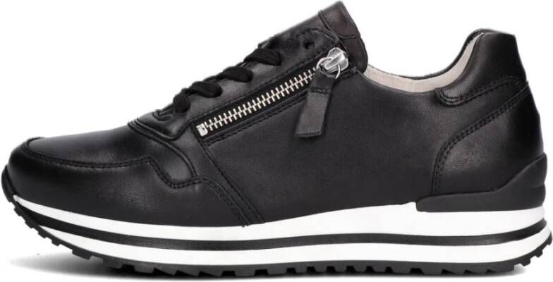 GABOR Lage Sneakers Dames 528 Maat: 39 Materiaal: Leer Kleur: Zwart - Foto 2