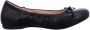 Gabor Zwarte leren ballerina's voor dames - Thumbnail 1