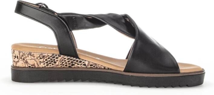 GABOR Sandalen Dames 751 Maat: 37 Materiaal: Leer Kleur: Zwart - Foto 3