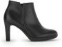 Gabor Zwarte Leren Enkellaarzen Black Dames - Thumbnail 2