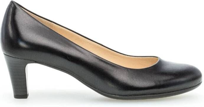 Gabor Zwarte Leren Klassieke Elegante Pumps Black Dames - Foto 2