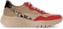 Gabor Zwarte Leren Lage Sneaker Mix Multicolor Dames - Thumbnail 1