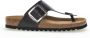 Gabor Zwarte leren muil sandalen Black Dames - Thumbnail 1