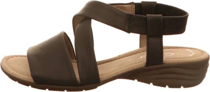 Gabor Zwarte leren sleehaksandalen voor dames