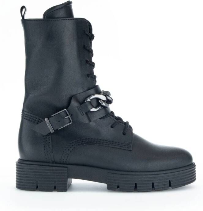 Gabor 743.1 Veterboots Laarzen Met Veters Dames Zwart - Foto 5