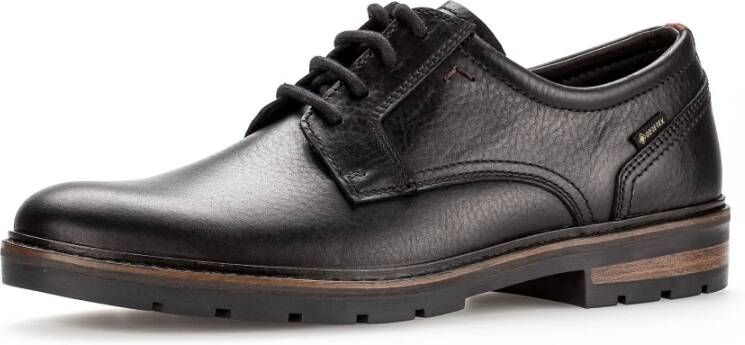 Gabor Zwarte leren veterschoenen