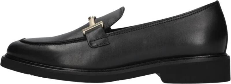 Gabor Zwarte Loafers met Gouden Horsebit Detail Black Dames