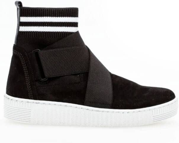 Gabor Zwarte Nubuck Chelsea Boots Black Dames