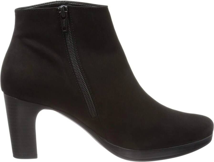 Gabor Zwarte Nubuck Enkellaarzen Black Dames